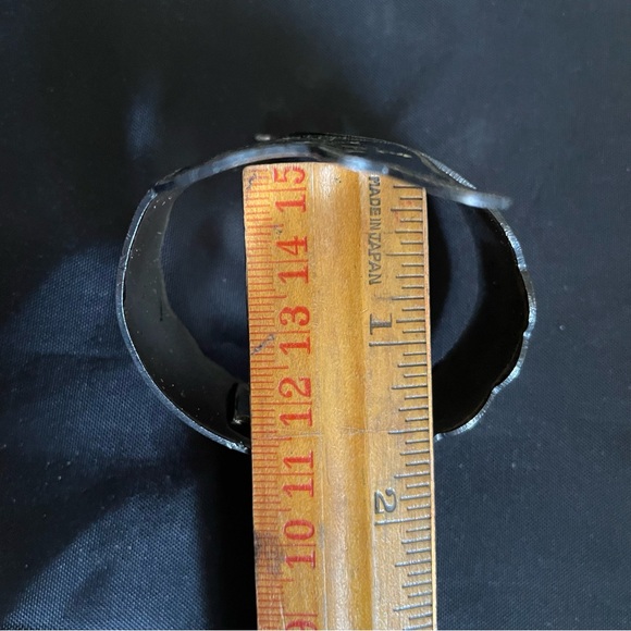 Vintage Women’s Mexican Sterling Silver Spring Hinge Bangle Bracelet - Picture 5 of 6